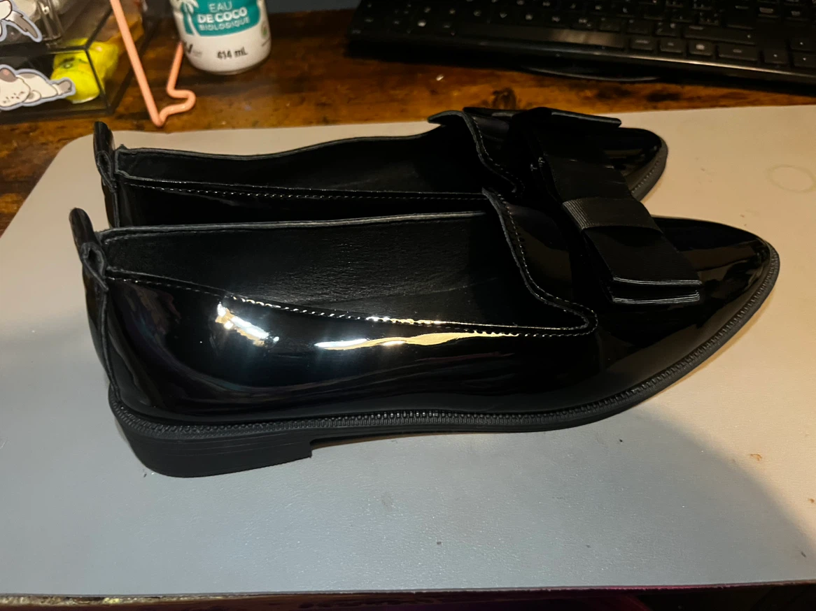 Black Patent Bow Flats - photo 2