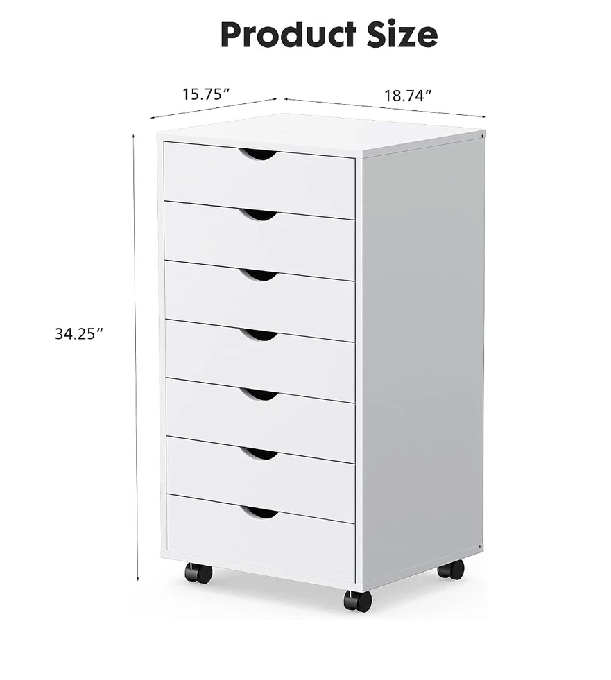 White 7-Drawer Alex Unit - photo 2