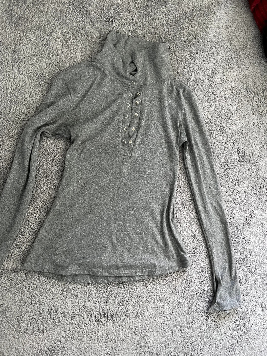 Grey Long Sleeve Turtleneck Tunic