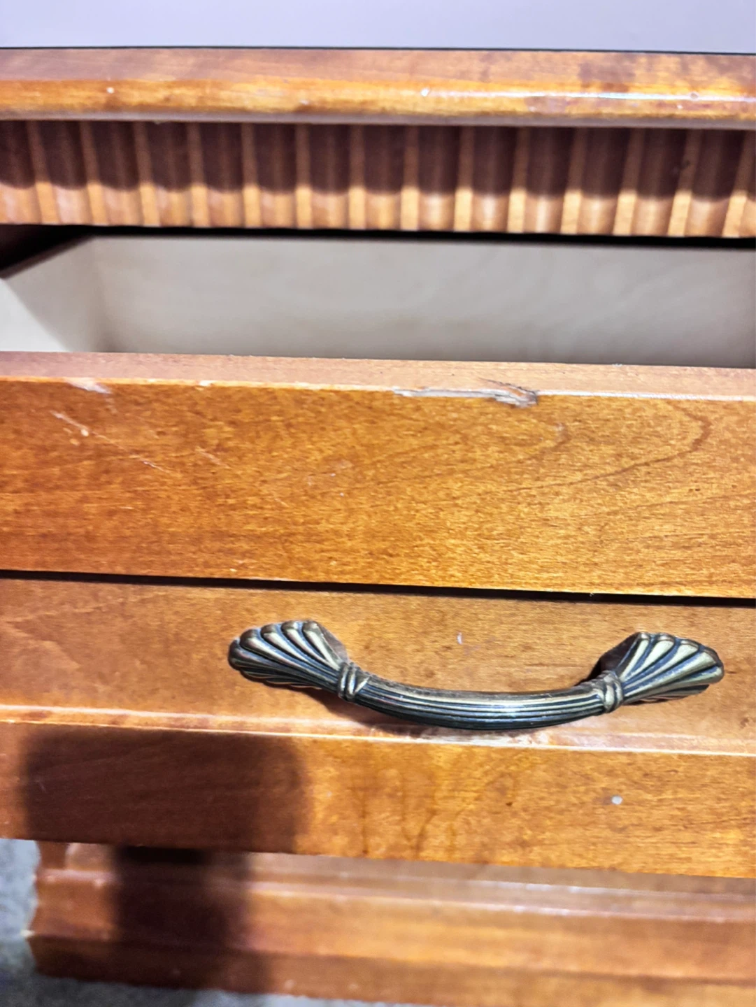 Wooden Nightstand with Drawer - photo 3
