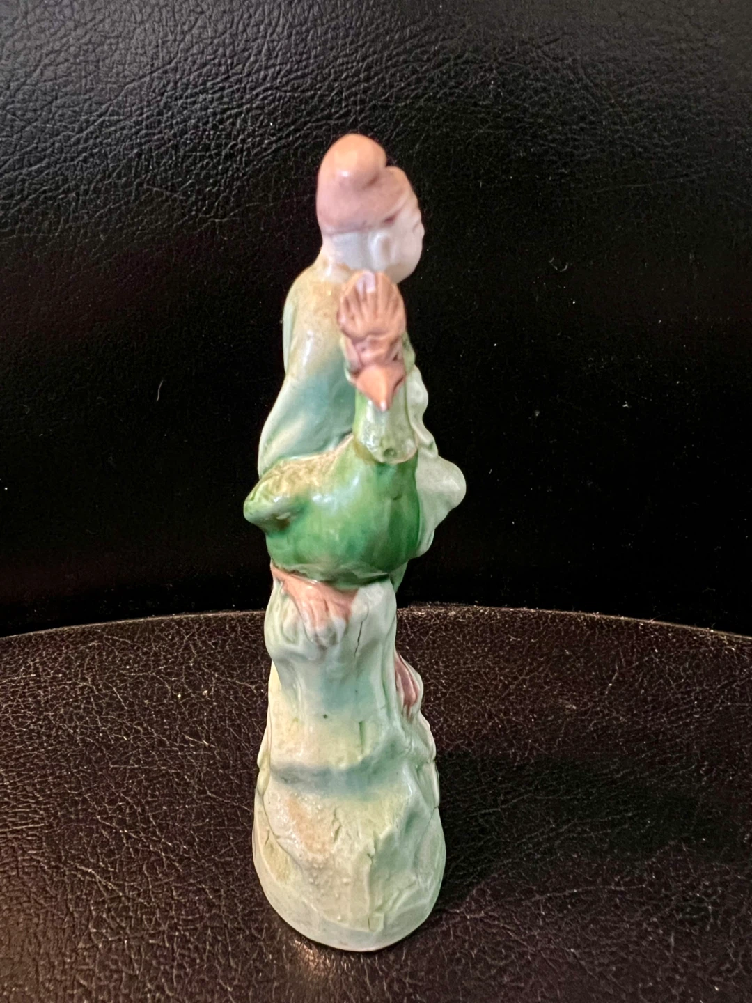Antique Ceramic Figurine of Person on Peacock - photo 5