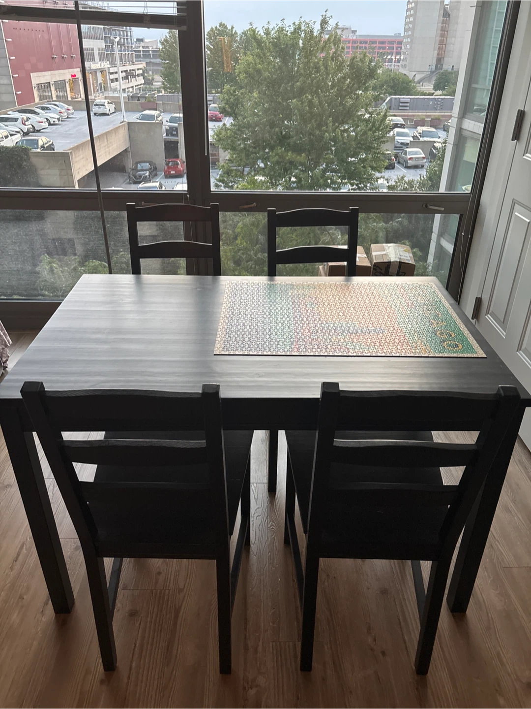 Black Dining Table with 4 Chairs - photo 2
