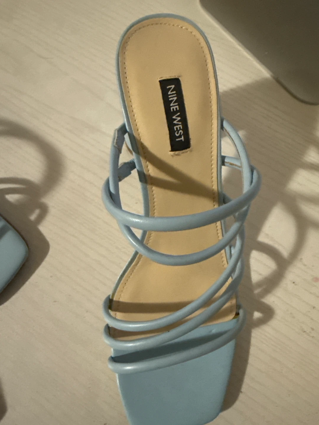 NWOT Nine West Light Blue Strappy Block Heel Sandals - Size 8 - photo 4