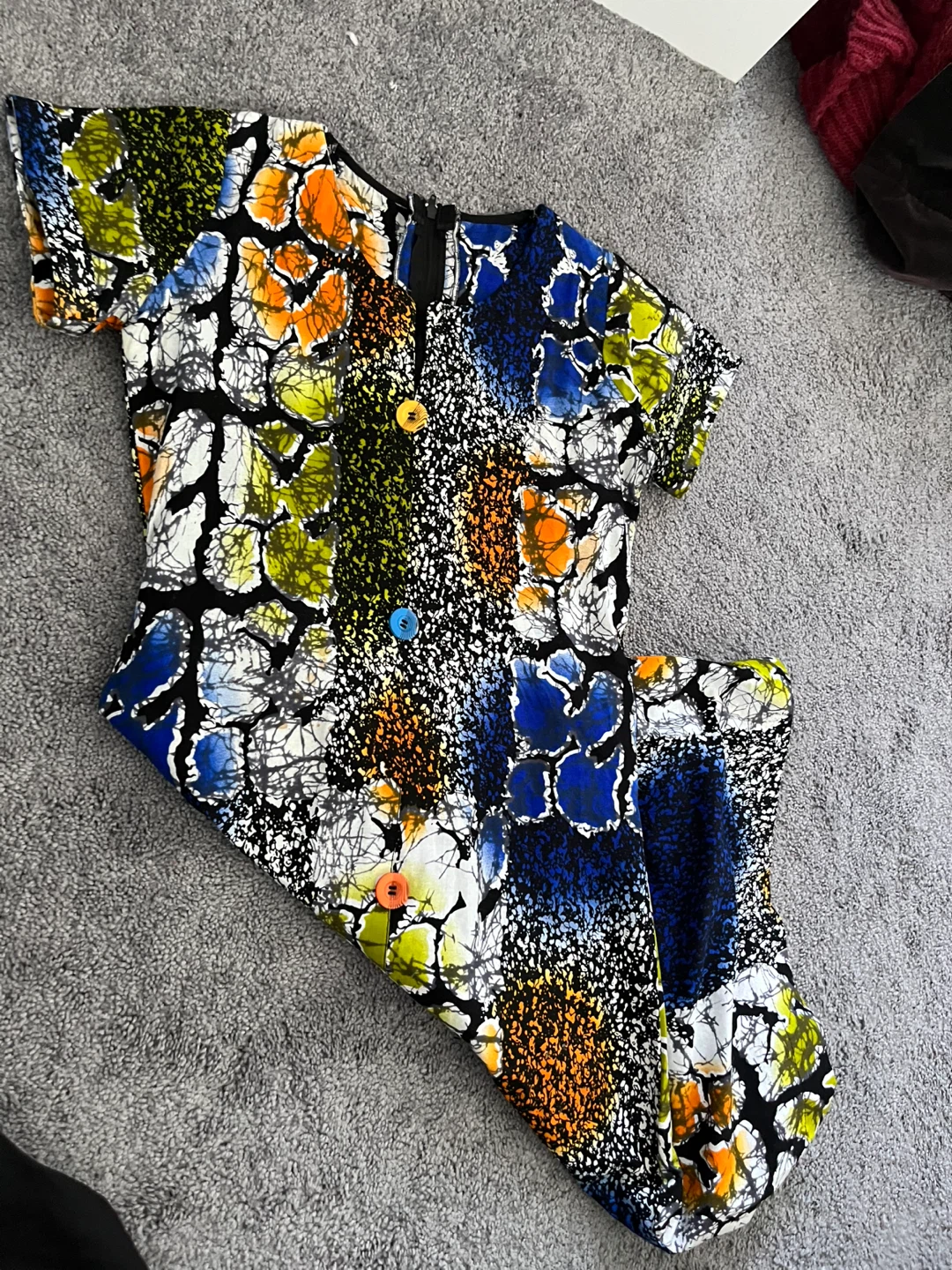 Short Sleeve Button-Up Blouse