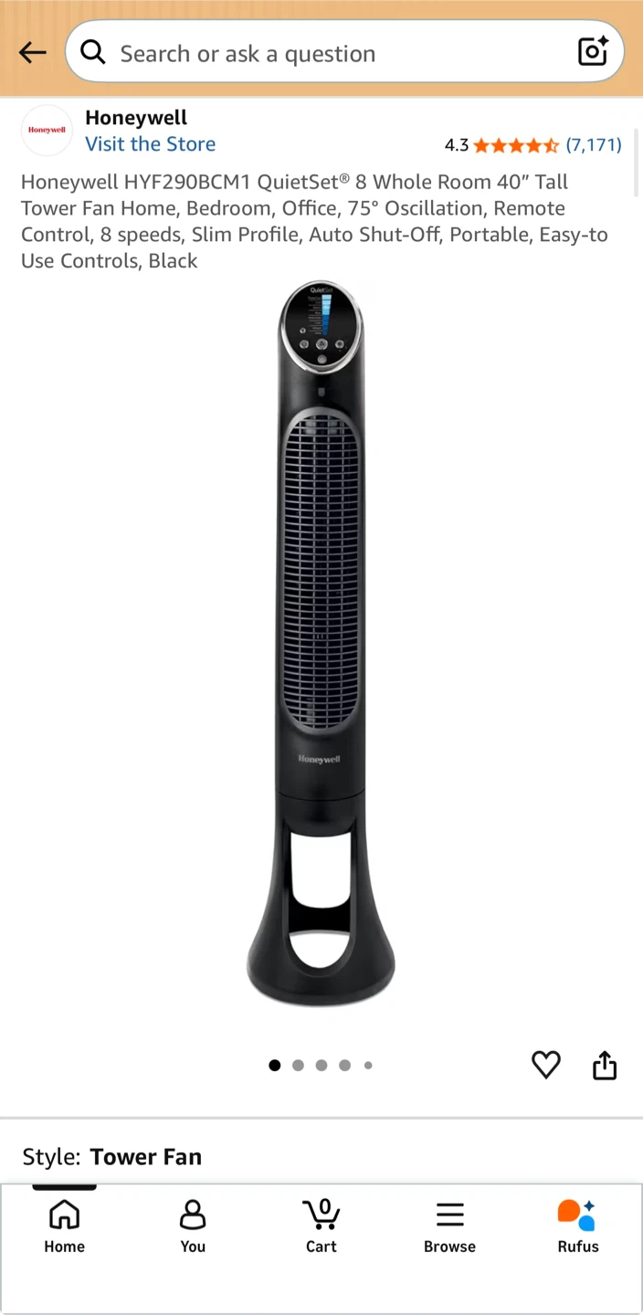 Honeywell QuietSet Tower Fan - photo 4
