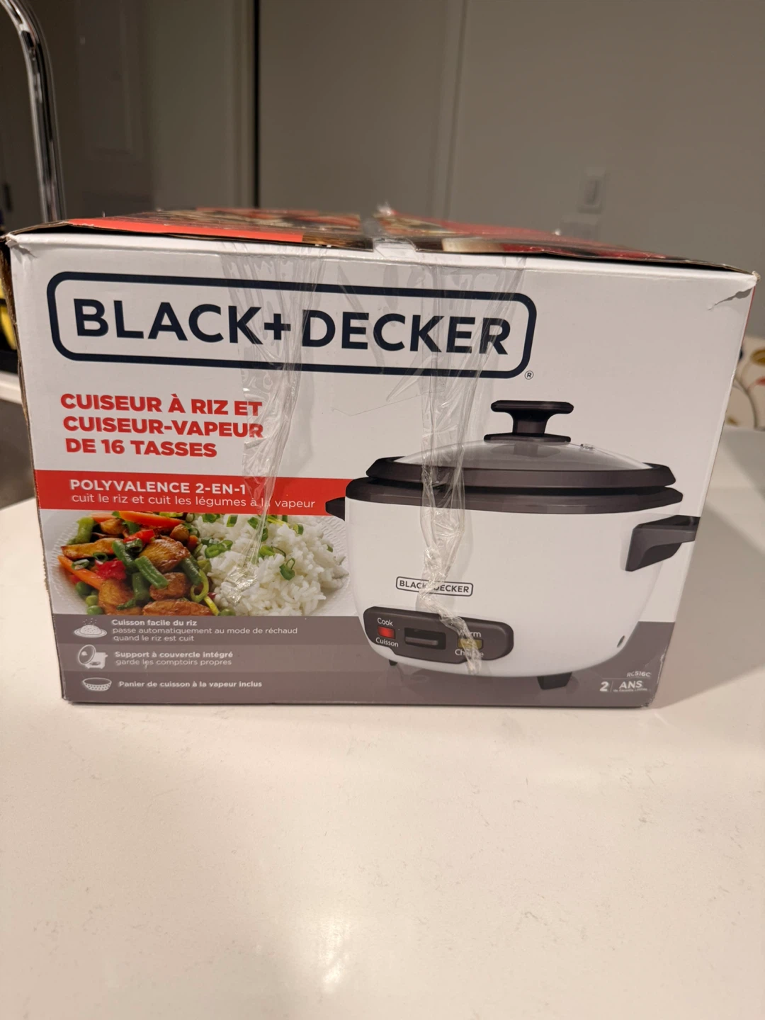 Black+Decker 16-Cup Rice Cooker and Steamer