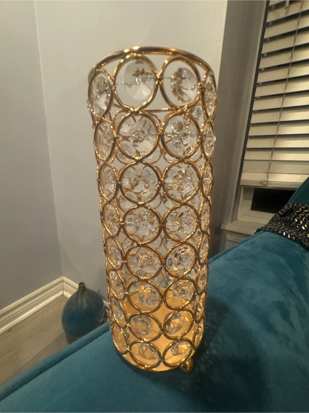Gold Crystal Candle Holders