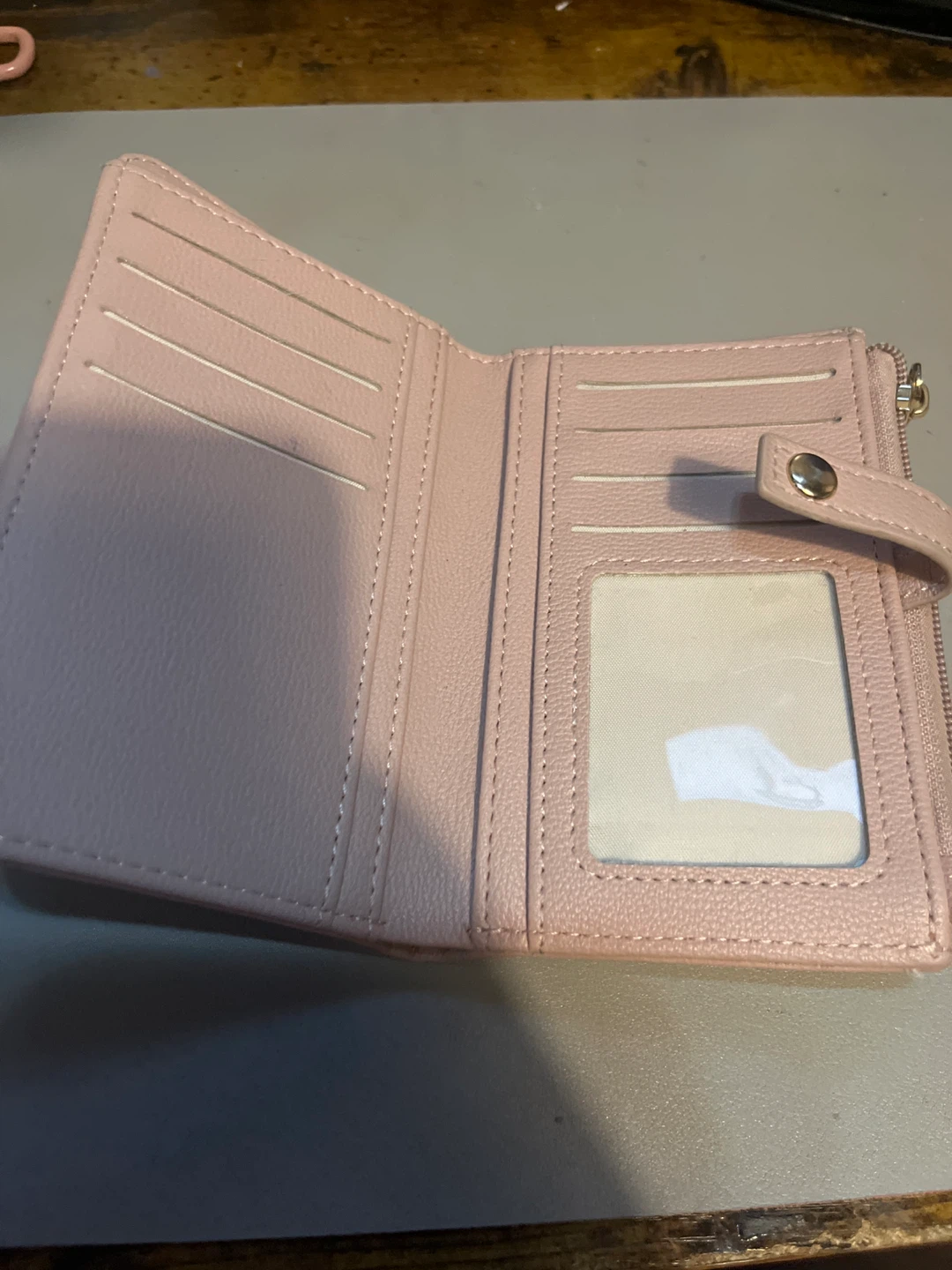 Pink Bifold Wallet with Snap Closure - photo 2