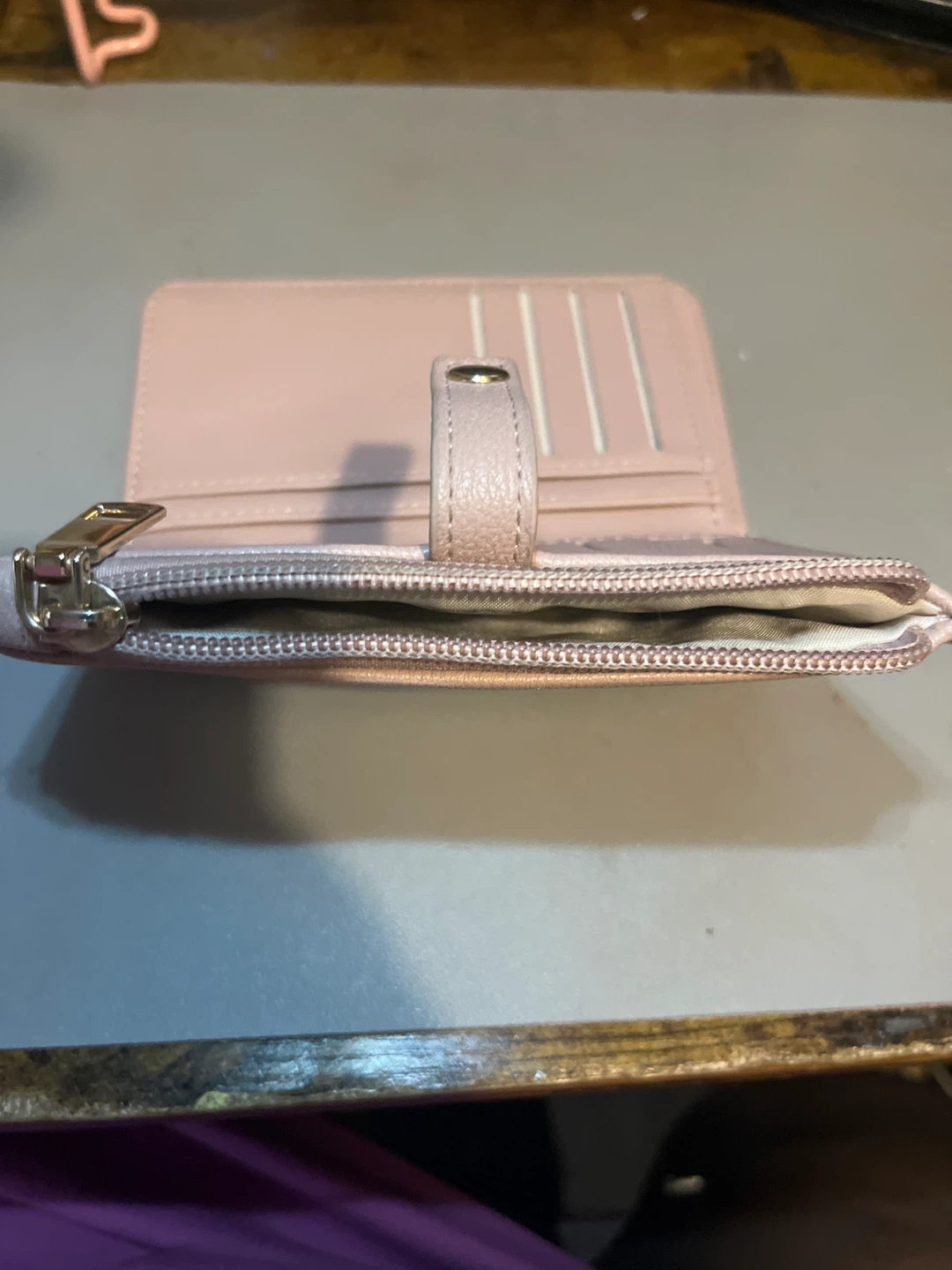 Pink Bifold Wallet with Snap Closure - photo 3