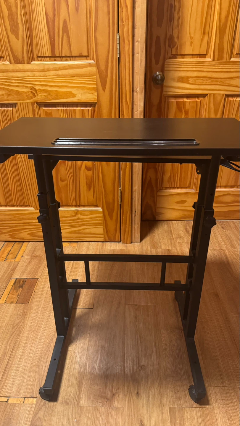 Adjustable Height Standing Desk with Cup Holder (Black) - photo 2