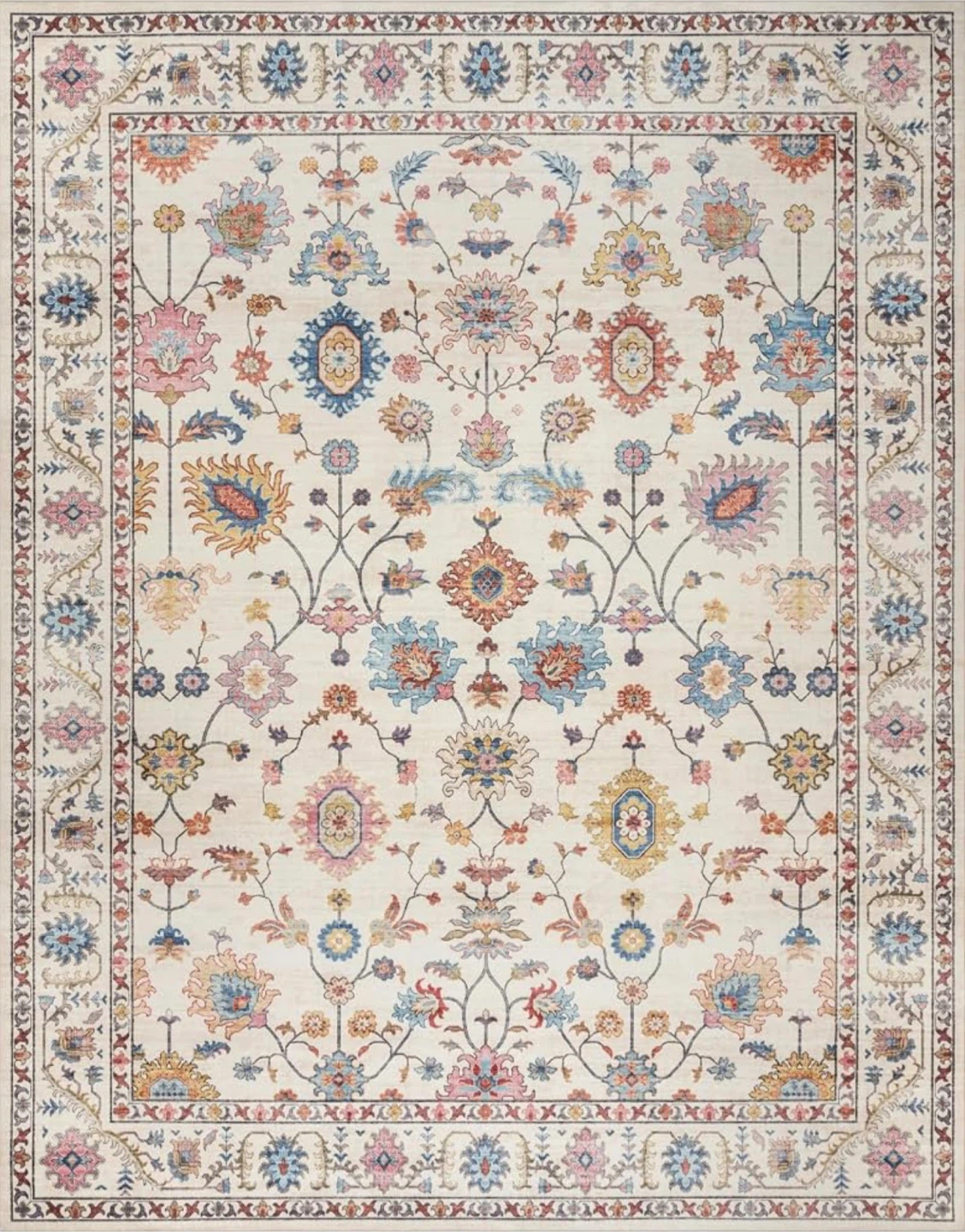 Persian Style Area Rug - 94" x 120"