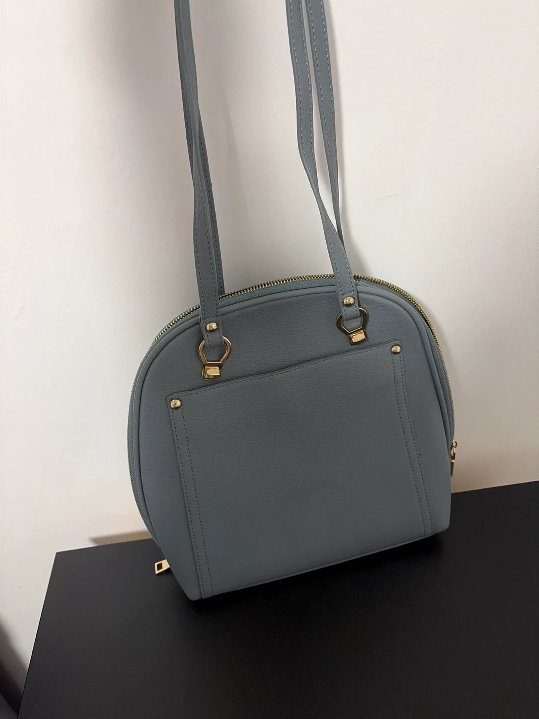 Gray Faux Leather Backpack Purse - photo 3