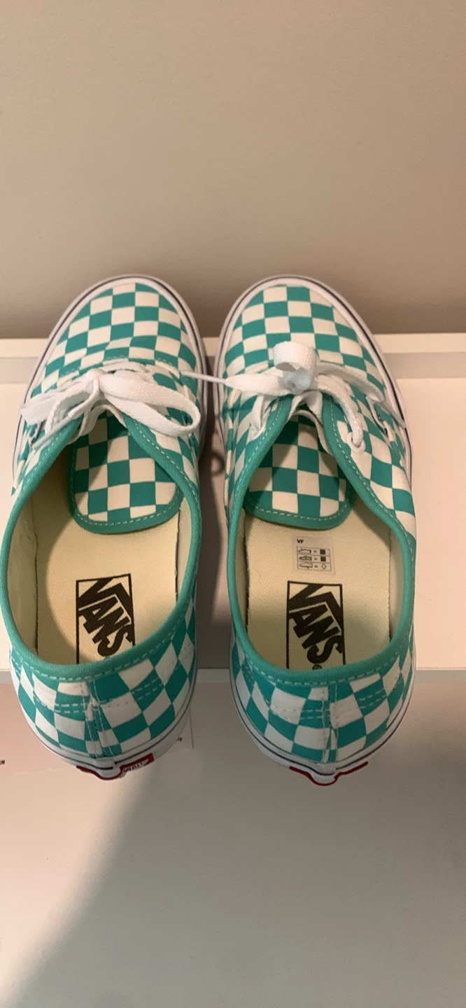 Vans Authentic Checkerboard Teal Shoes - photo 3