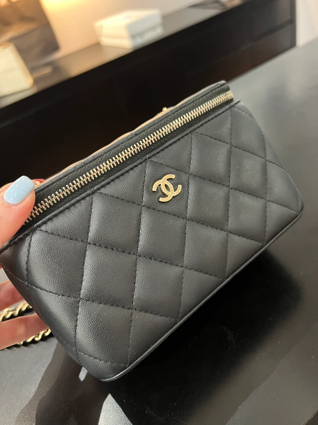 Chanel Quilted Leather Vanity Case