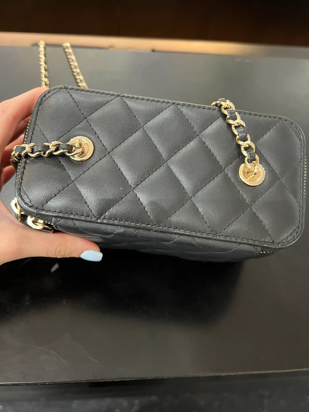 Chanel Quilted Leather Vanity Case - photo 3