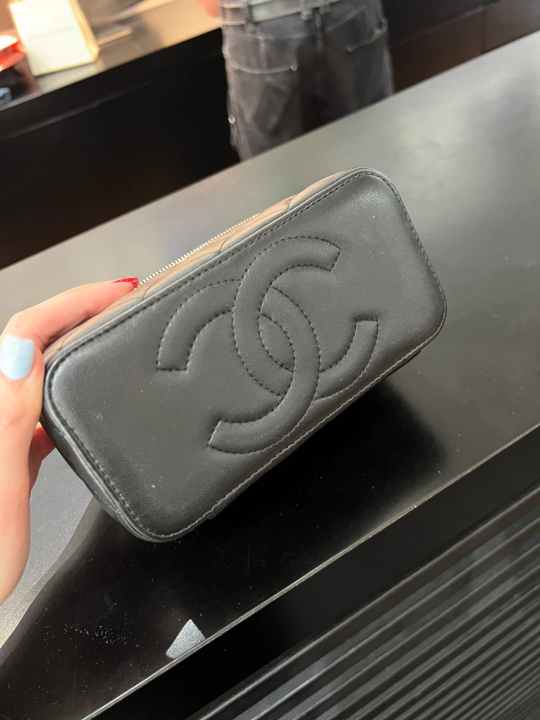 Chanel Quilted Leather Vanity Case - photo 4