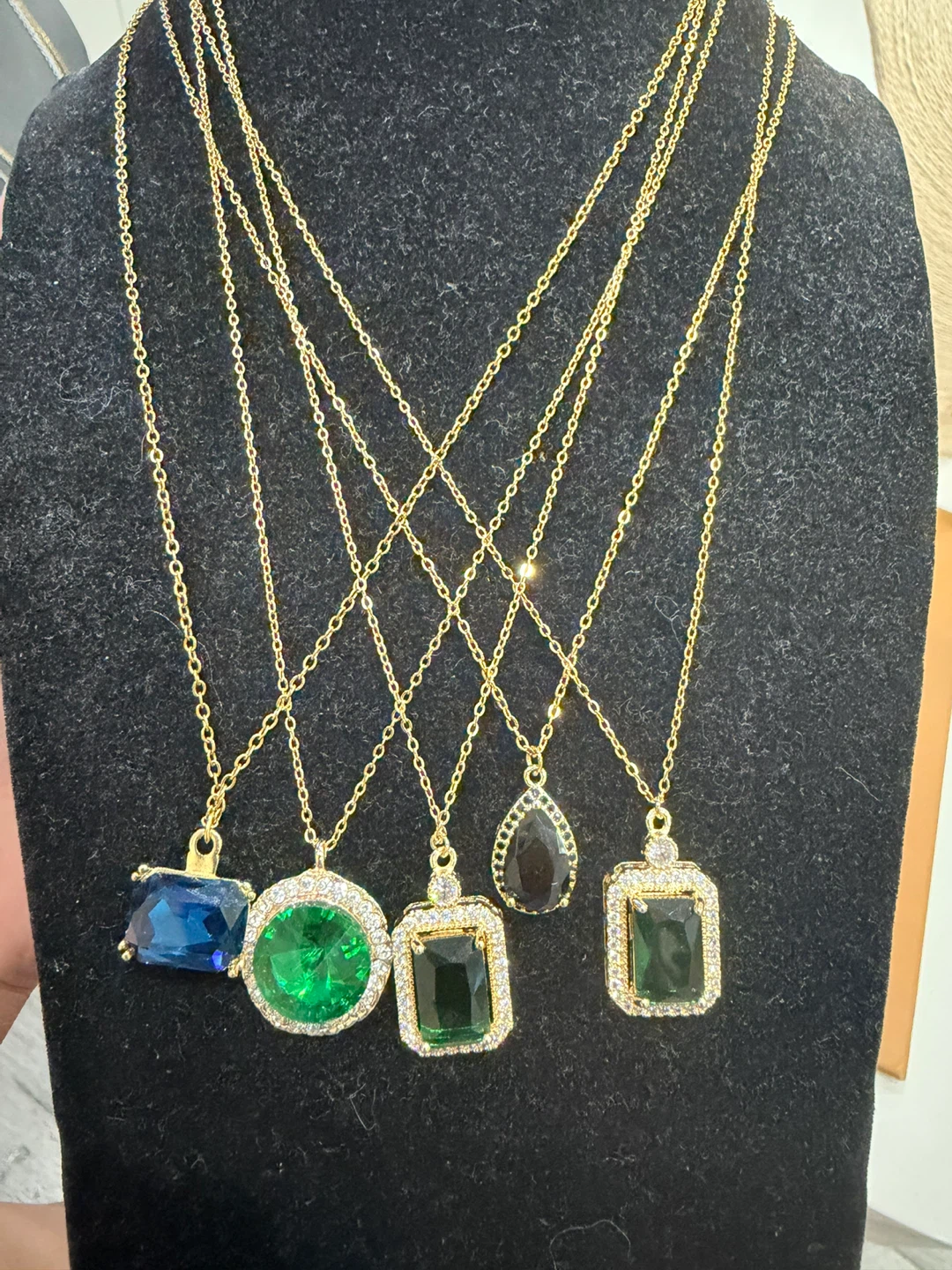Gold Clover Necklace and Earring Set - photo 2
