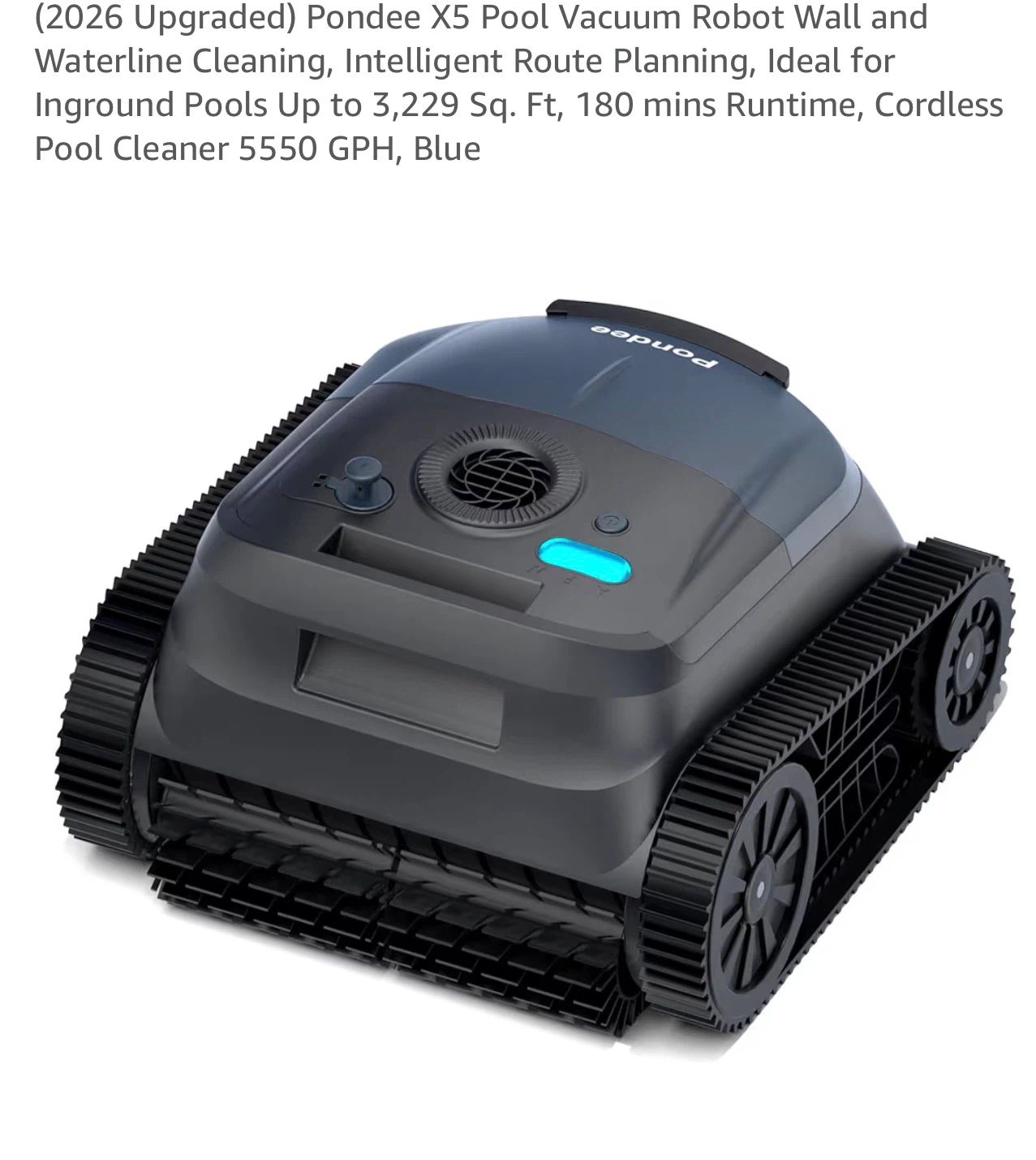 Pondee X5 Pool Vacuum Robot Wall & Waterline Cleaner