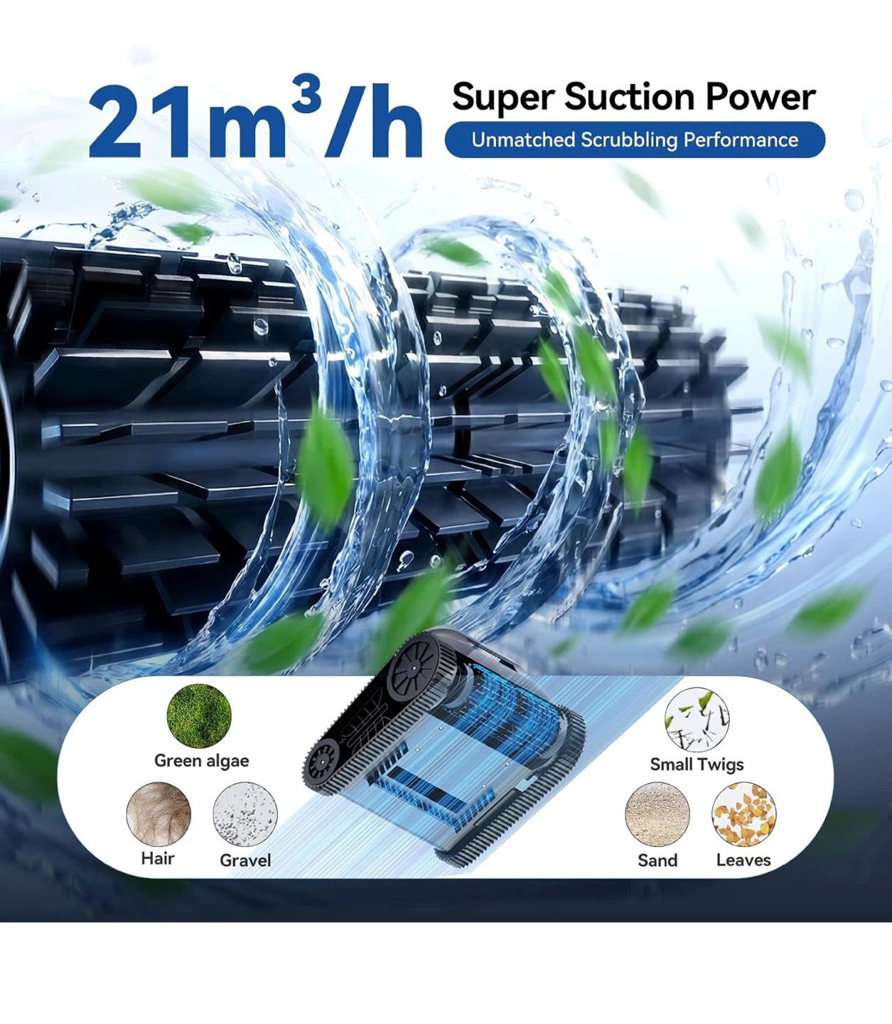 Pondee X5 Pool Vacuum Robot Wall & Waterline Cleaner - photo 4
