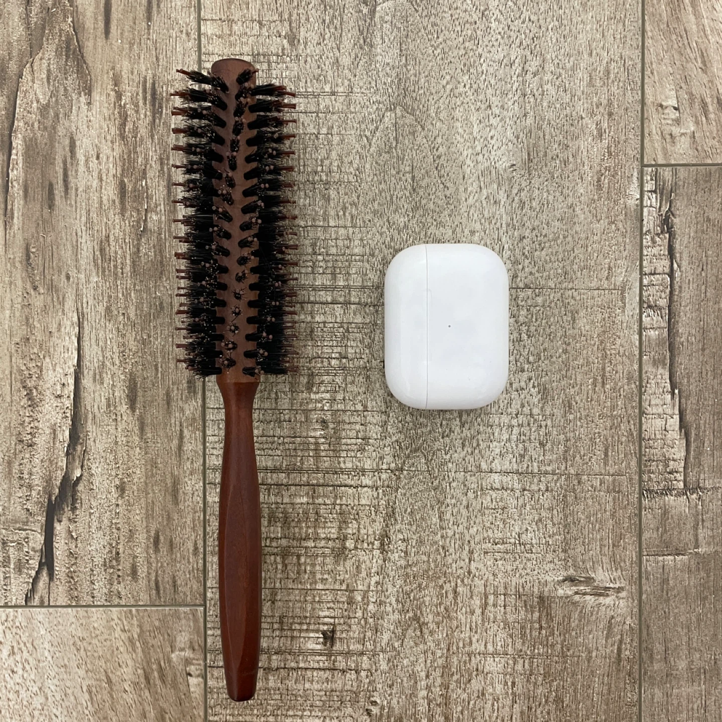 BRAND NEW 🥕 Wooden Round Hair Brush - photo 2