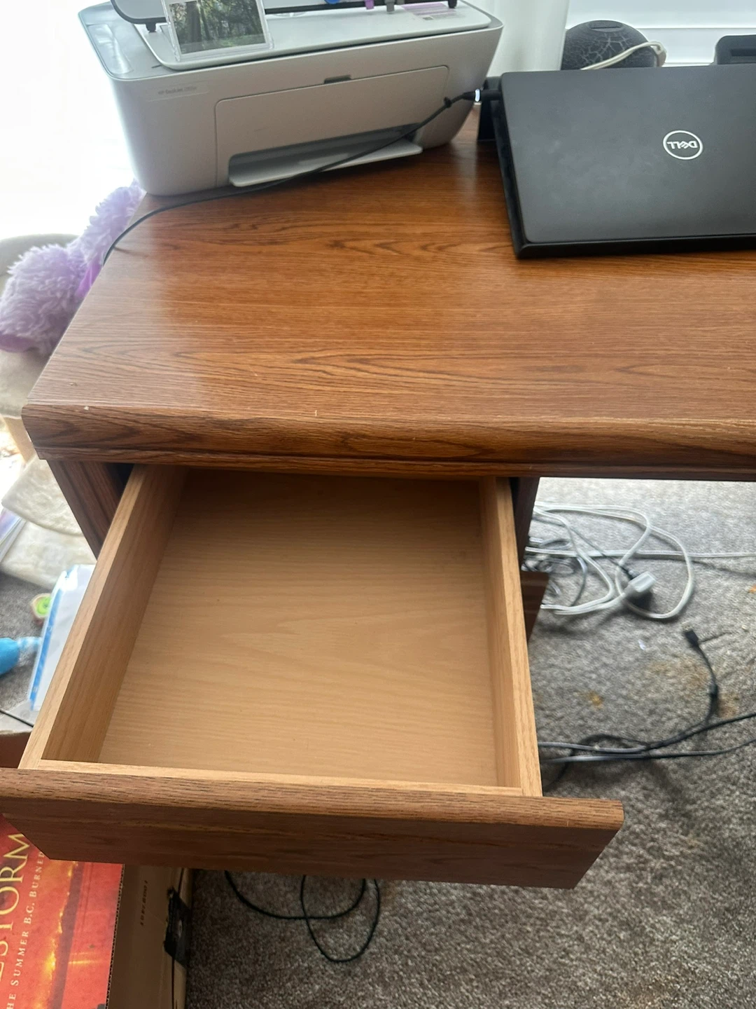 Wooden Desk with Drawers - photo 2