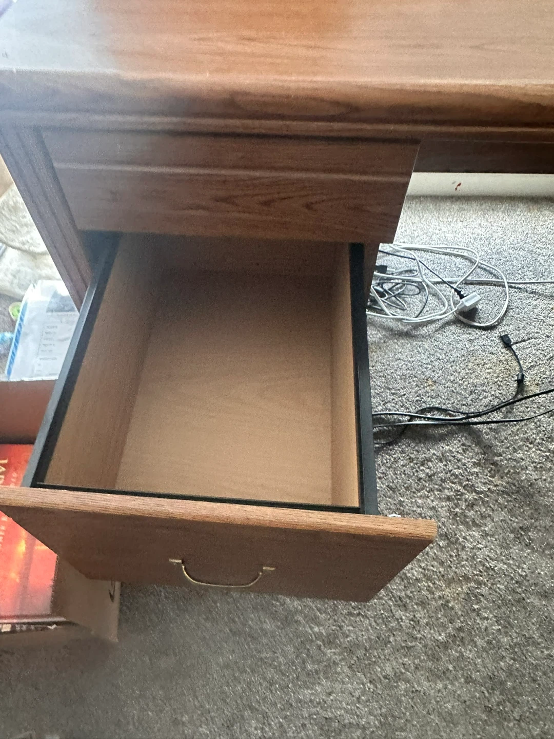 Wooden Desk with Drawers - photo 3