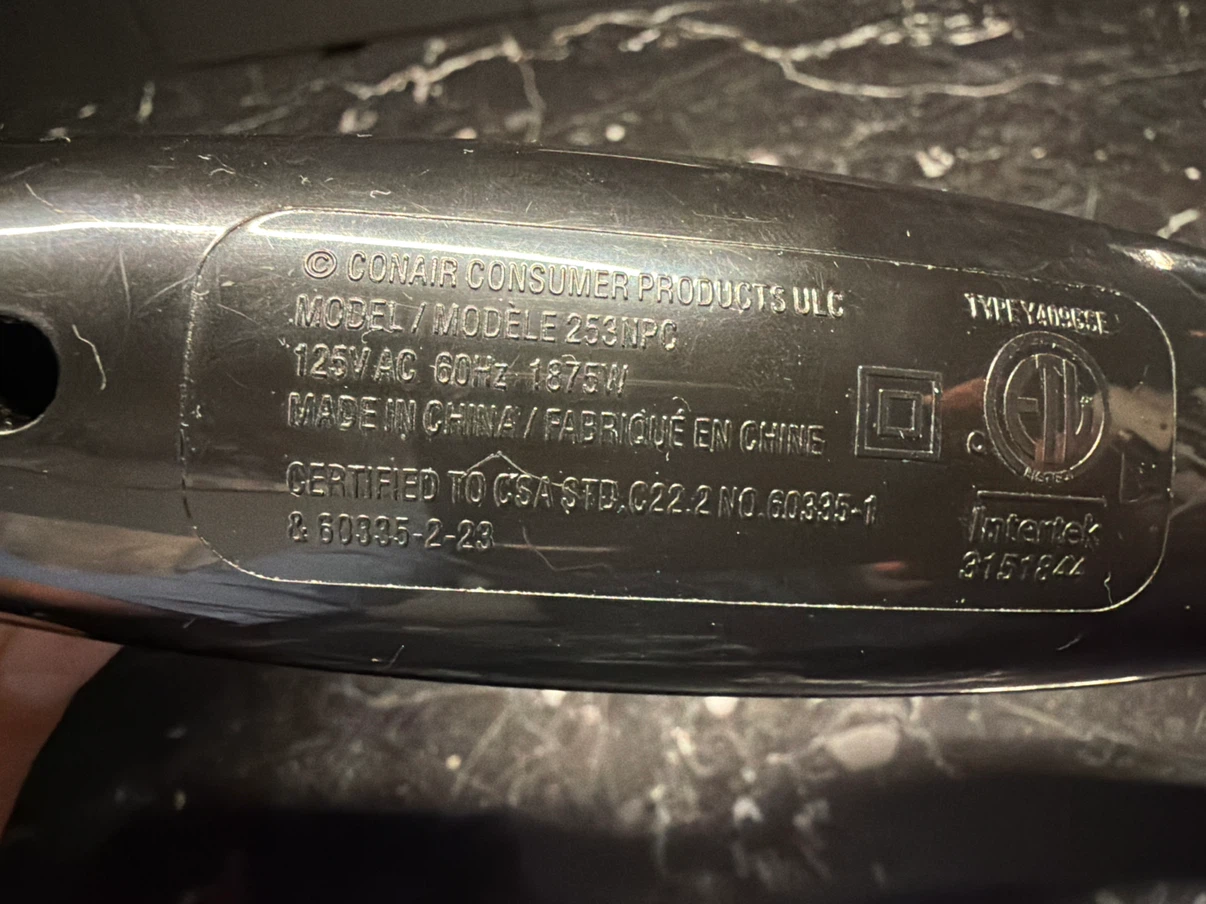 Conair 2531NPC Hair Dryer-1875 watts - photo 4