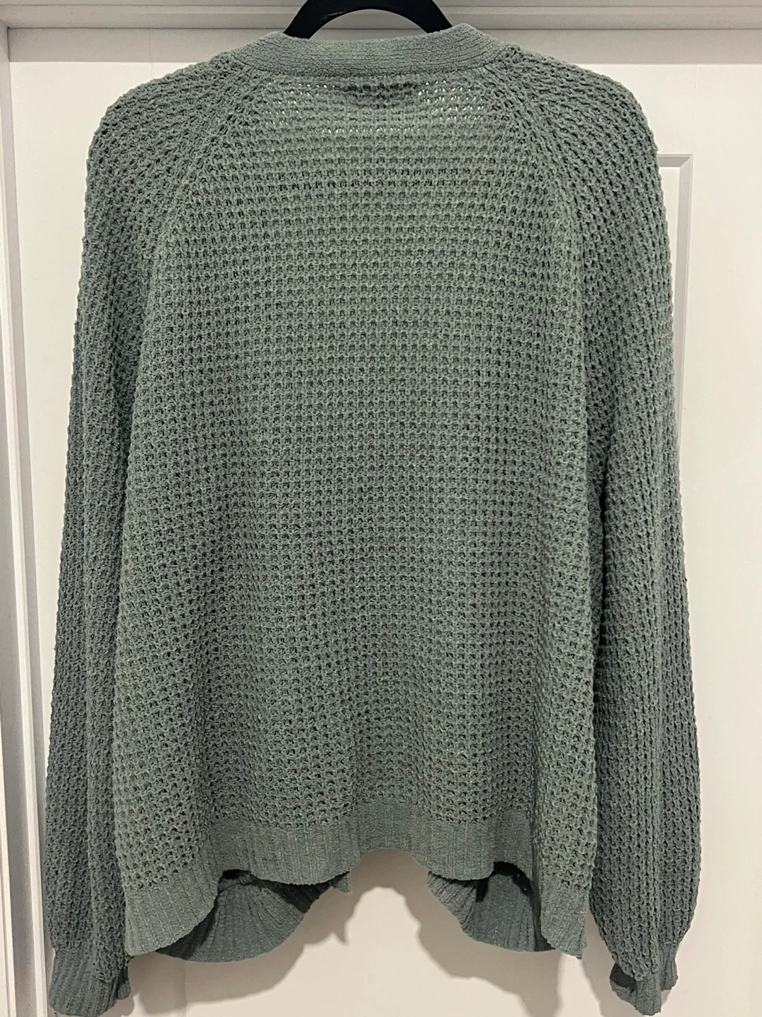 American Eagle Green Waffle Knit Cardigan - photo 3