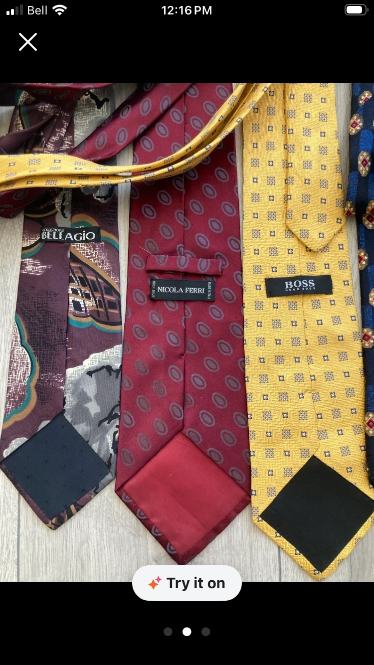 Lot of 6 Men's Silk Ties TOM!! - photo 2