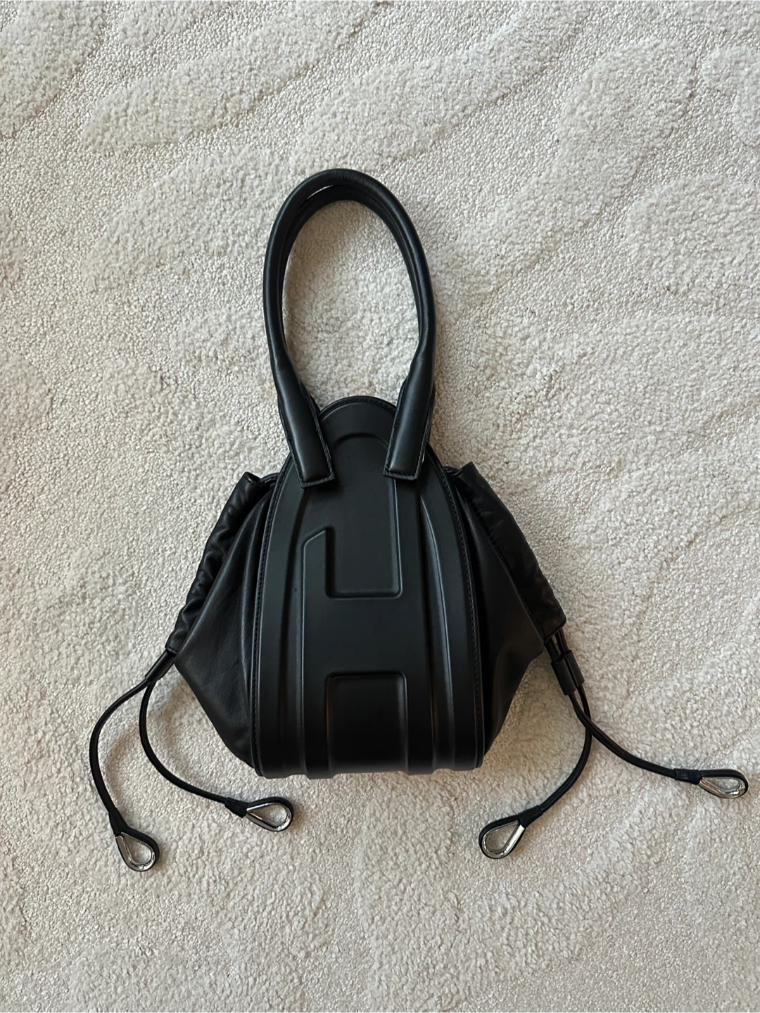 Diesel Black 1DR-Fold XS-Oval Logo Handbag - photo 4