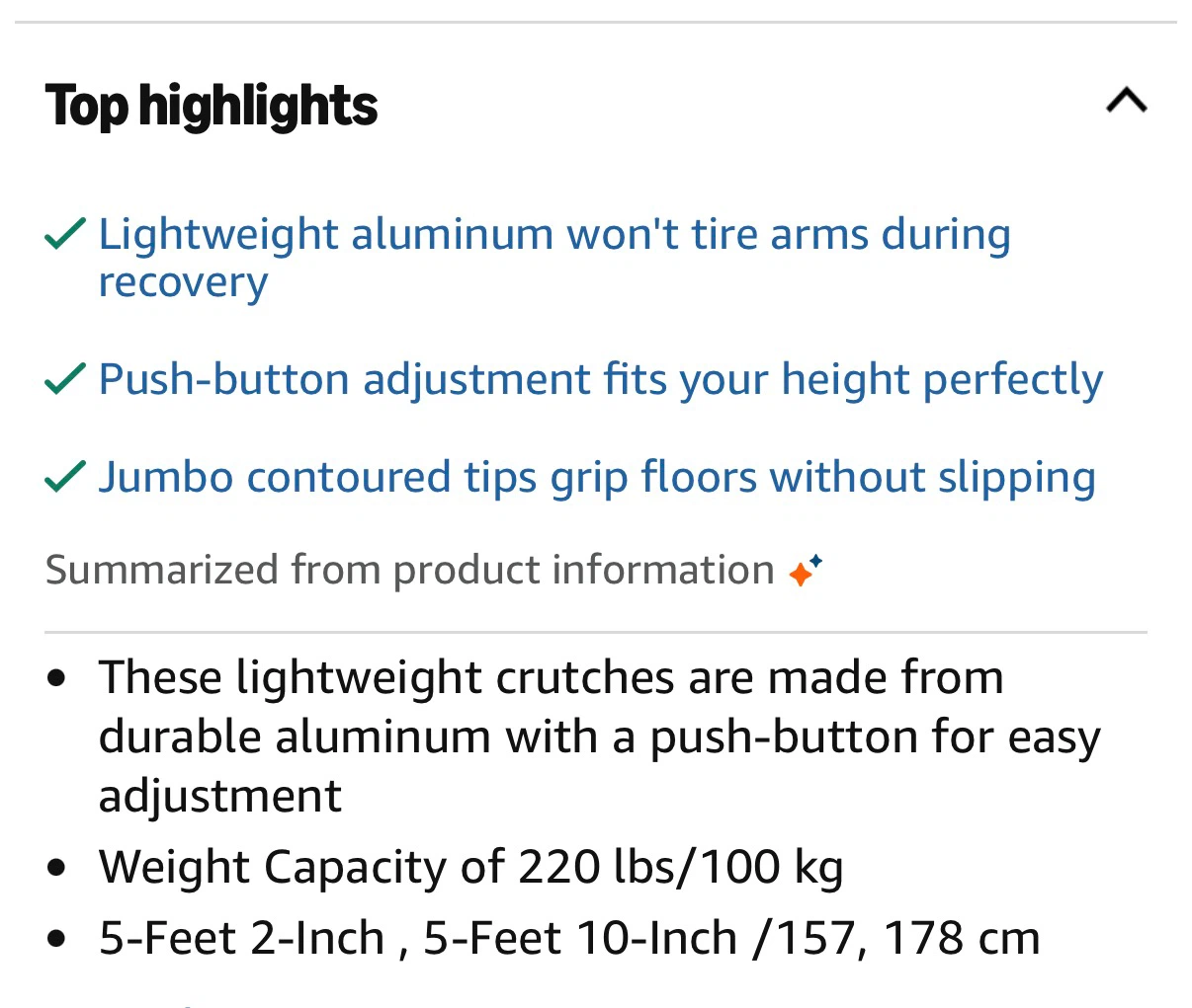 Lightweight Aluminum Crutches - photo 3