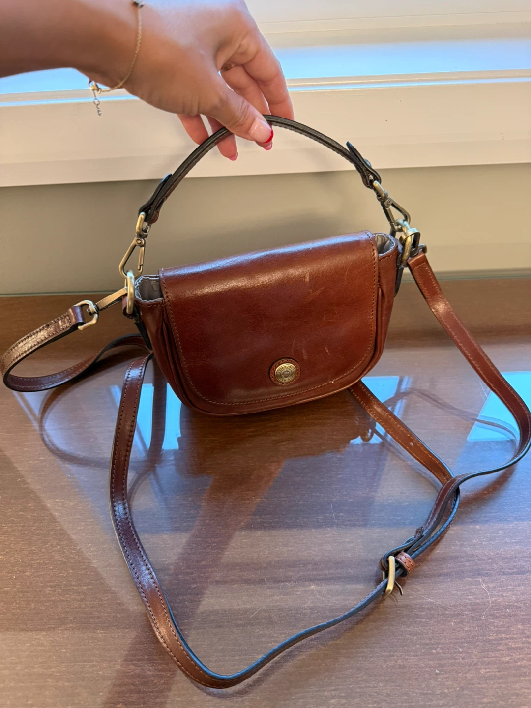 Italian Leather Crossbody Bag