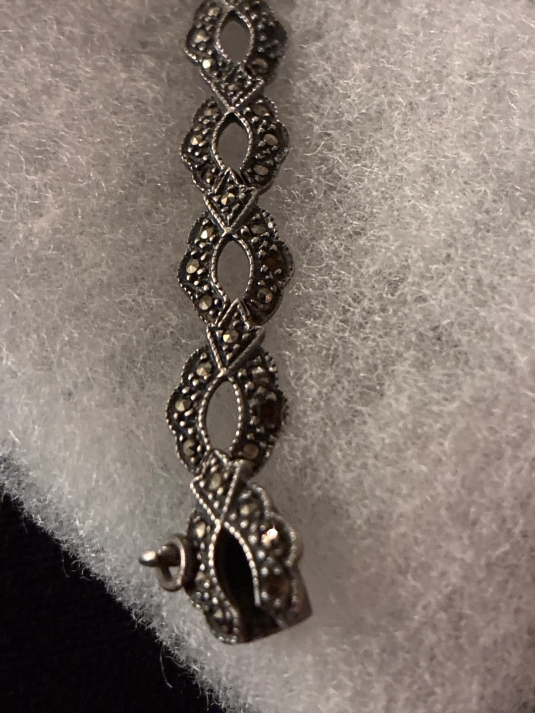 Art Deco Marcasite Bracelet in Sterling Silver - photo 2