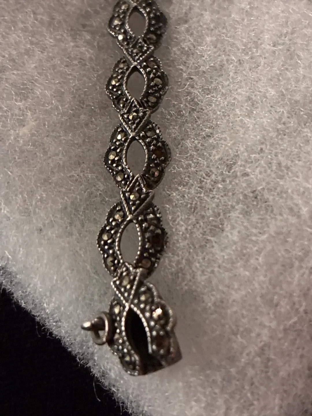 Art Deco Marcasite Bracelet in Sterling Silver - photo 2