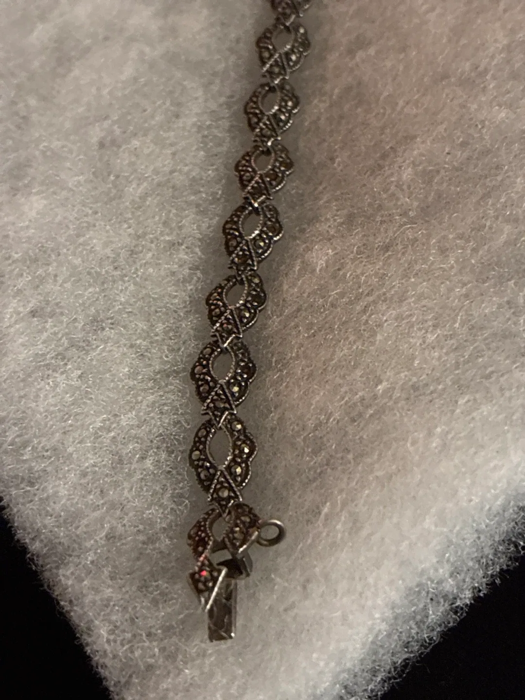 Art Deco Marcasite Bracelet in Sterling Silver - photo 3