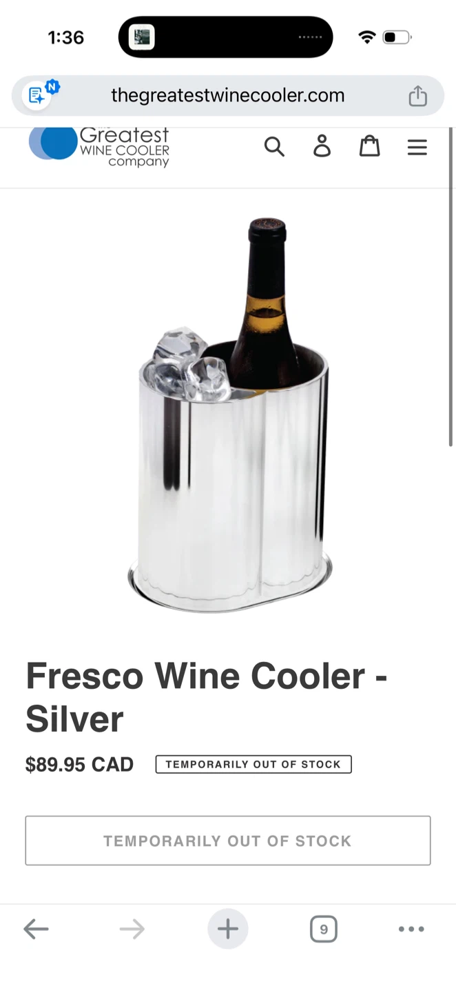 Greatest Wine Cooler - Silver