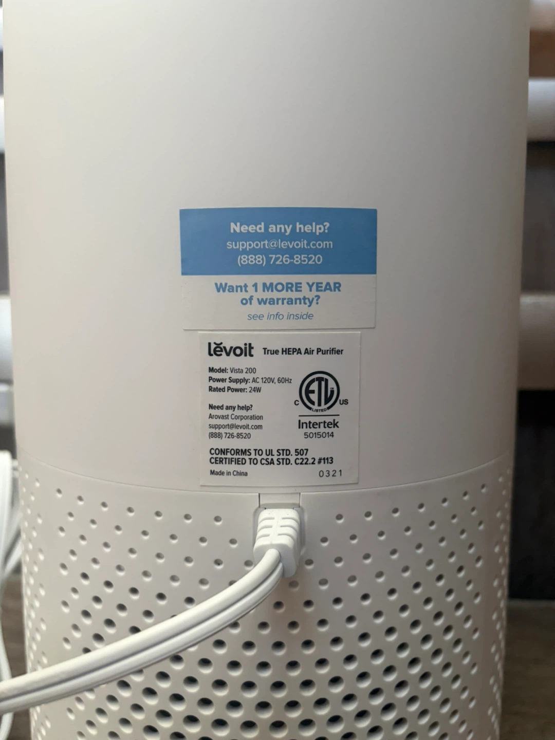 Levoit Vista 200 True HEPA Air Purifier - photo 4
