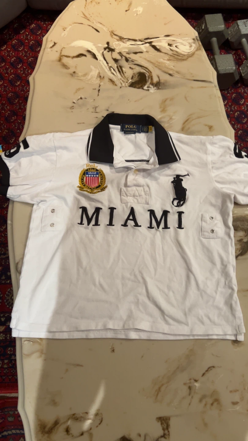Ralph Lauren Polo Shirt Miami 5 White