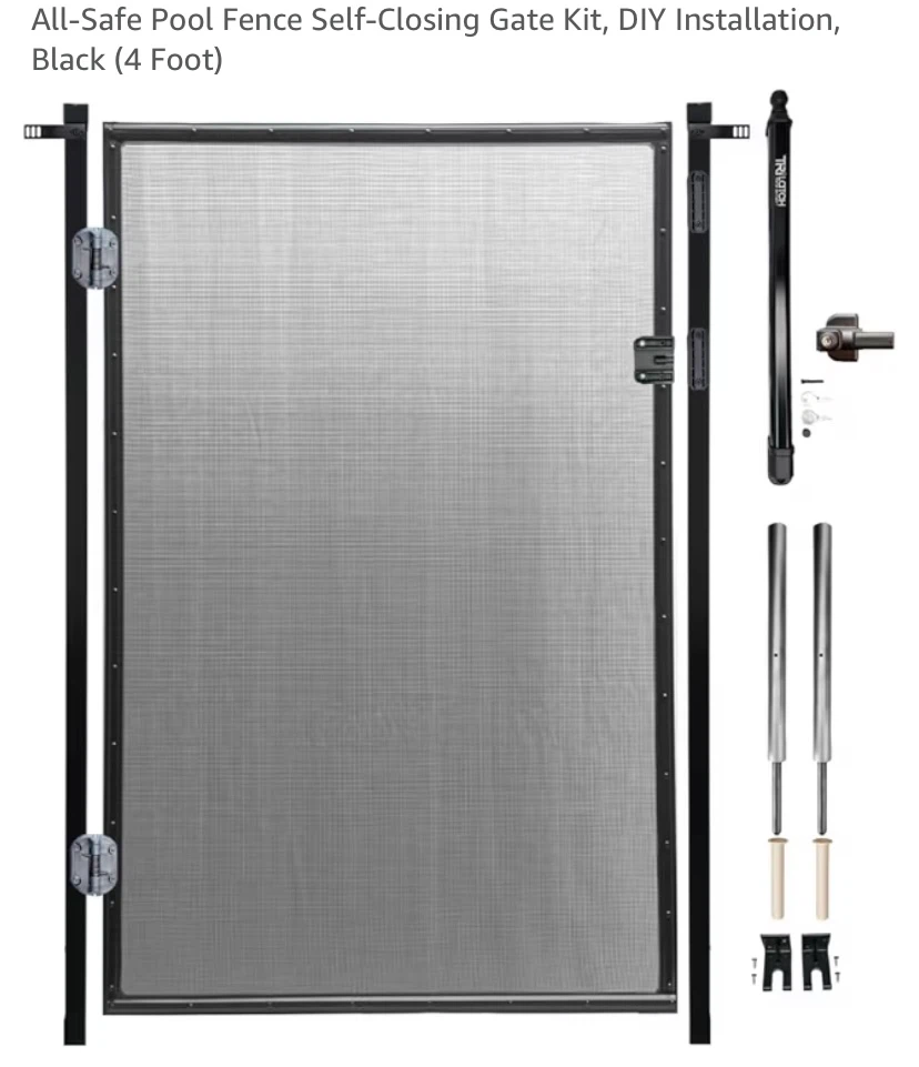 All-Safe Pool Fence Self-Closing Gate Kit