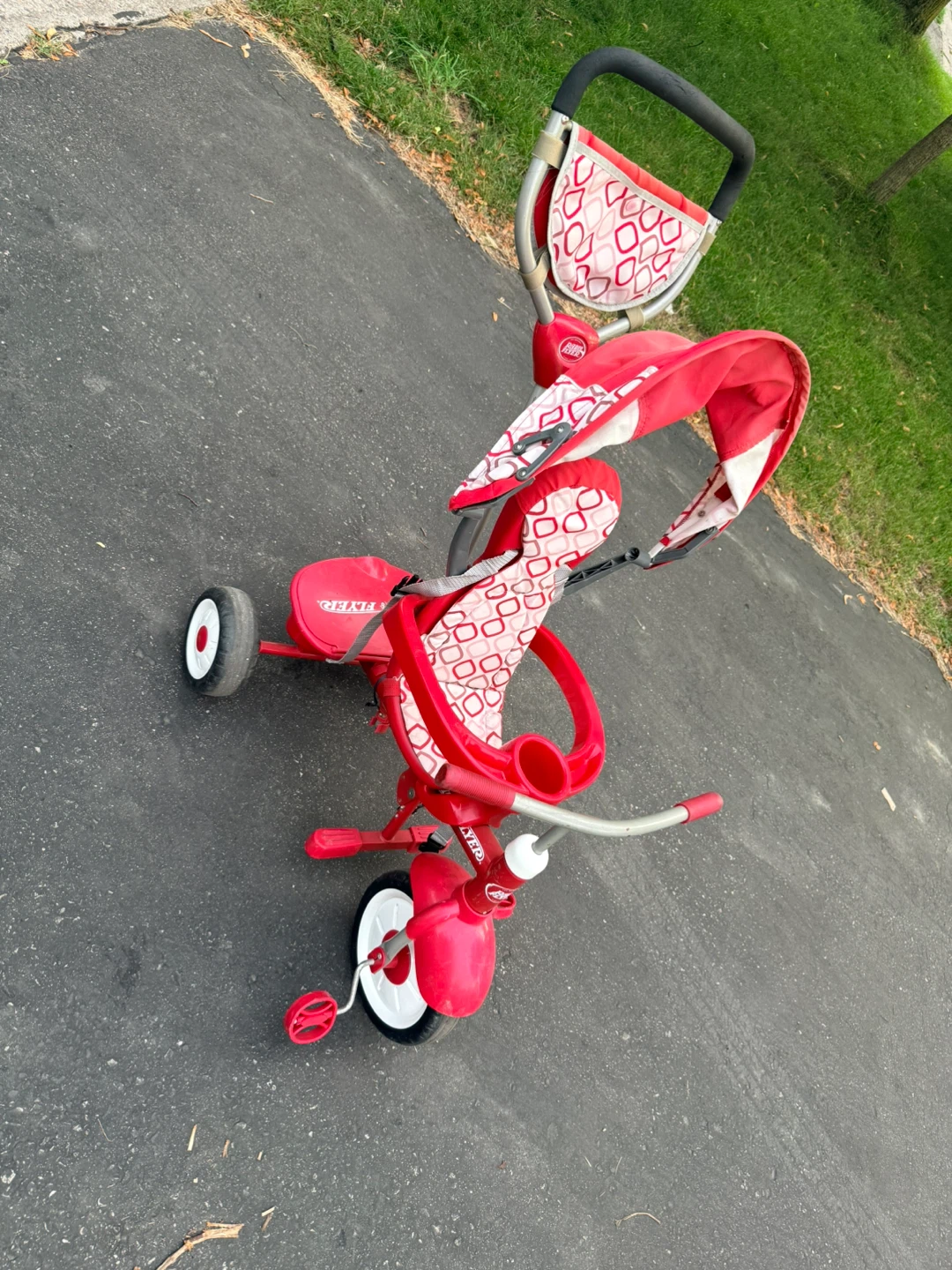 Radio Flyer Red Tricycle with Push Handle