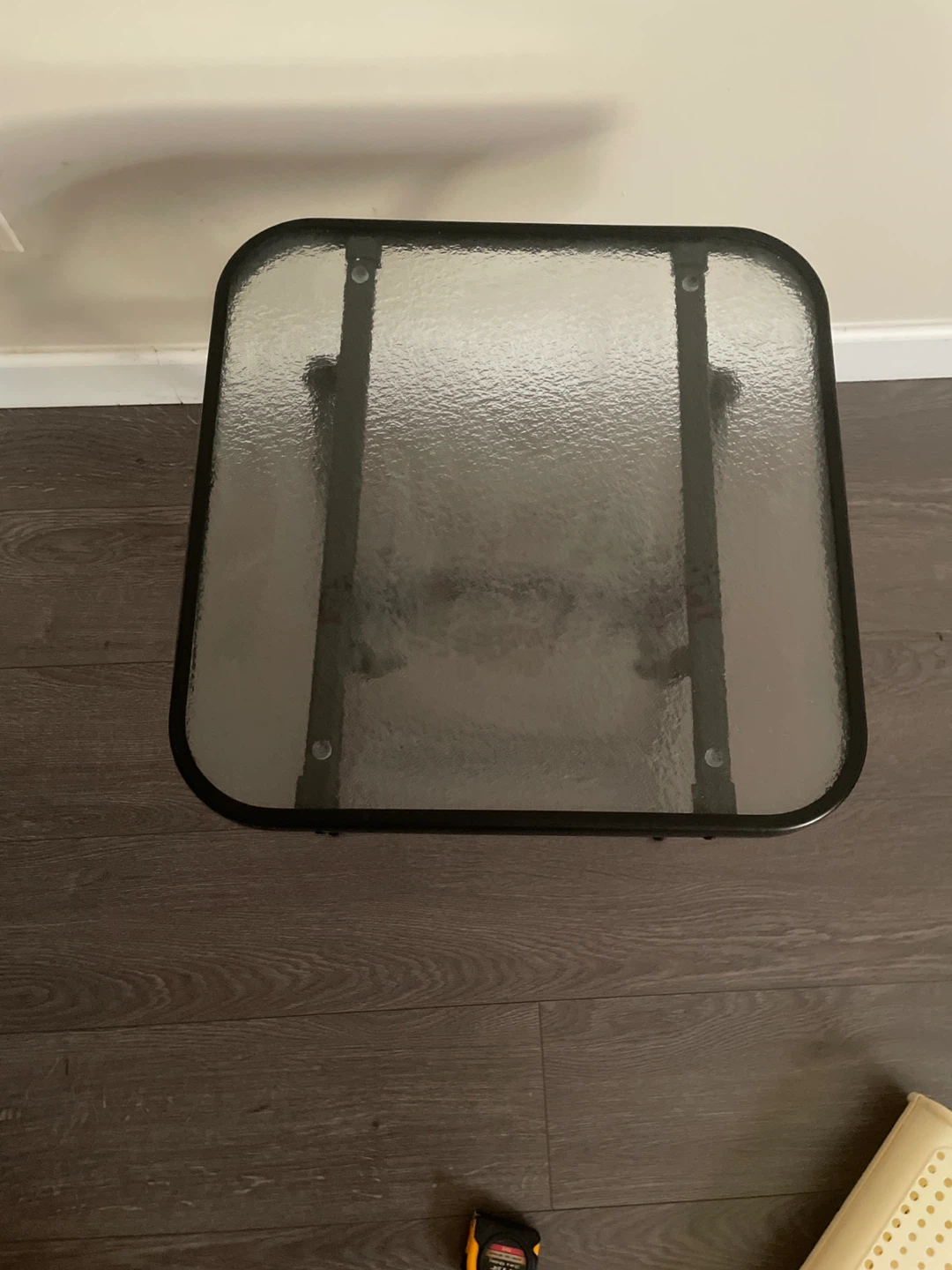 Foldable Glass Top Side Table - photo 3