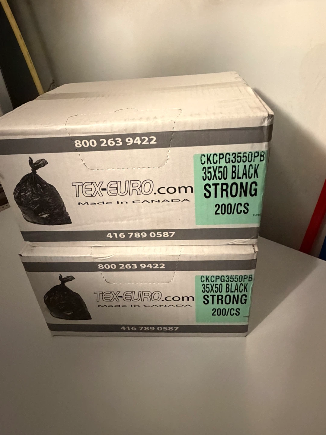 TEX-EURO.com Strong Black Garbage Bags 35x50 (200 bags)