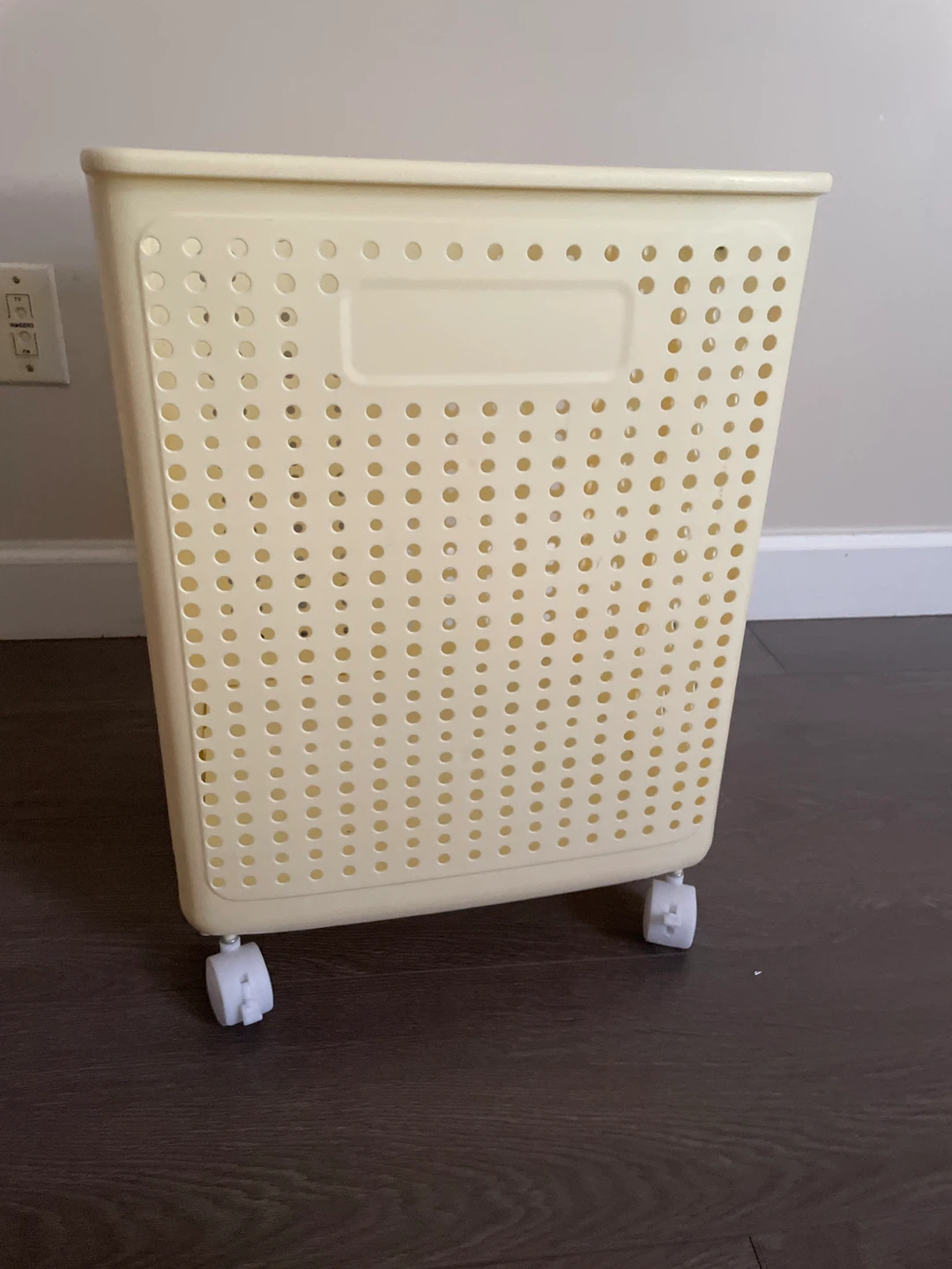 Cream Laundry Basket with Wheels - photo 2