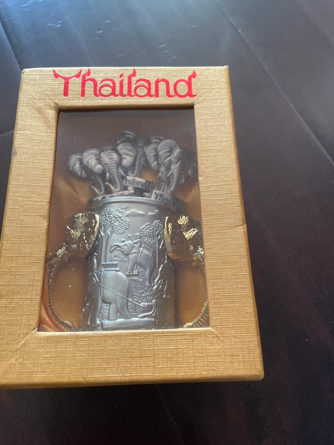 Thailand Elephant Decor Mug with 5 Forks