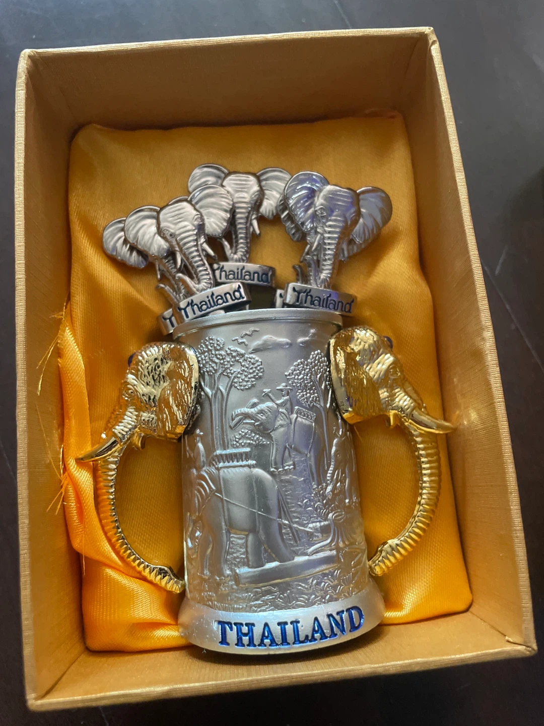 Thailand Elephant Decor Mug with 5 Forks - photo 2