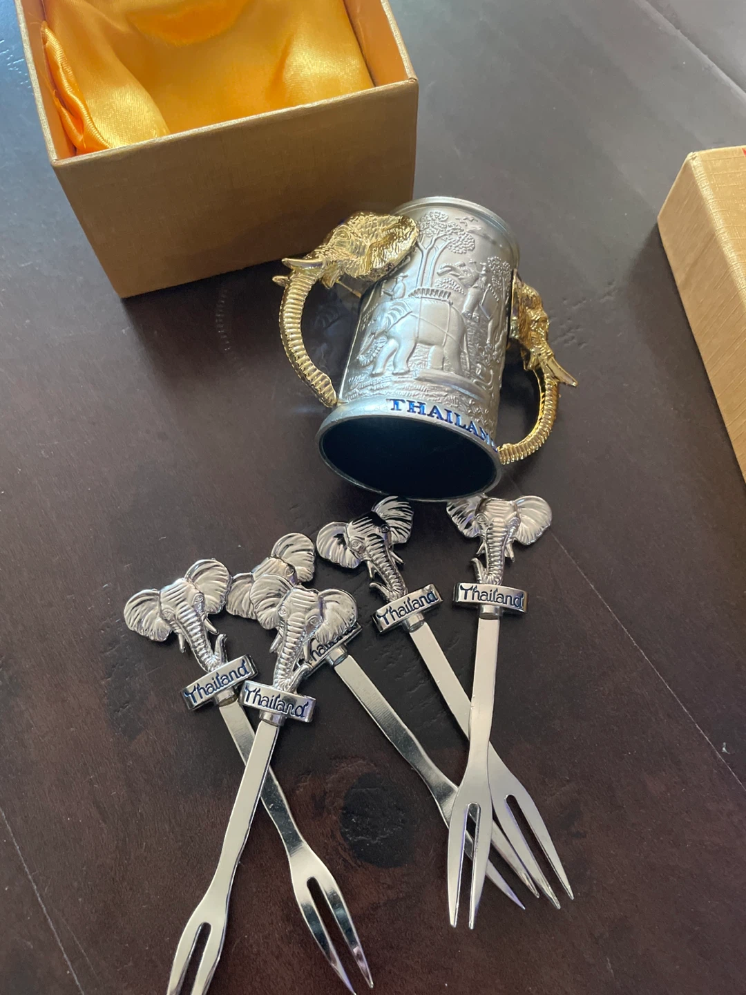 Thailand Elephant Decor Mug with 5 Forks - photo 4