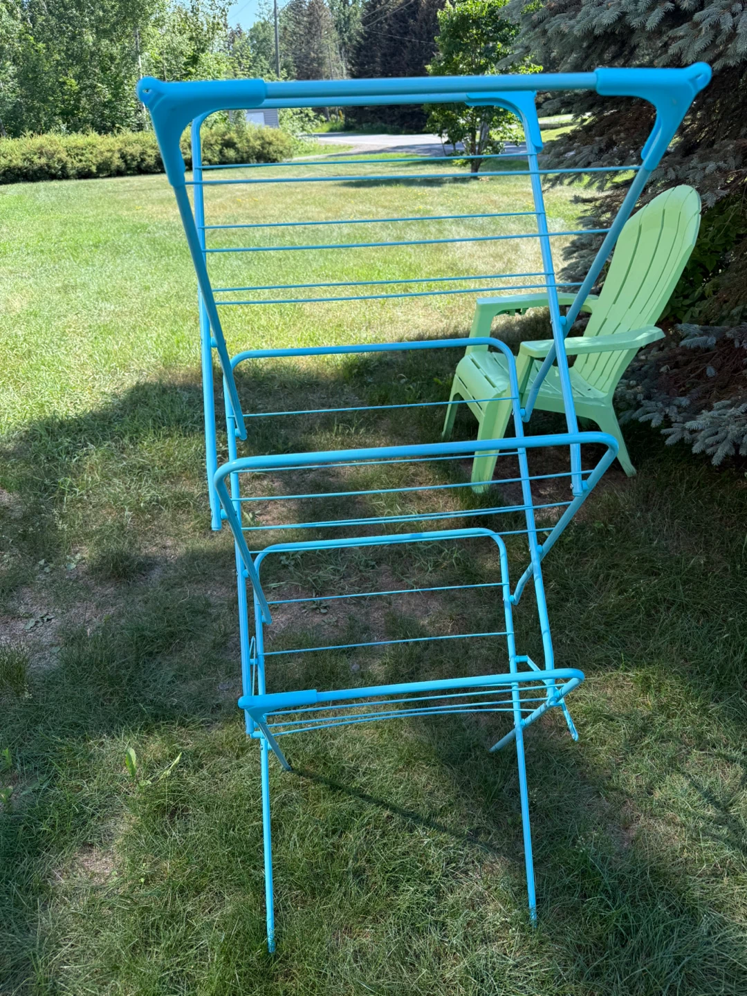 Blue folding drying rack - photo 2