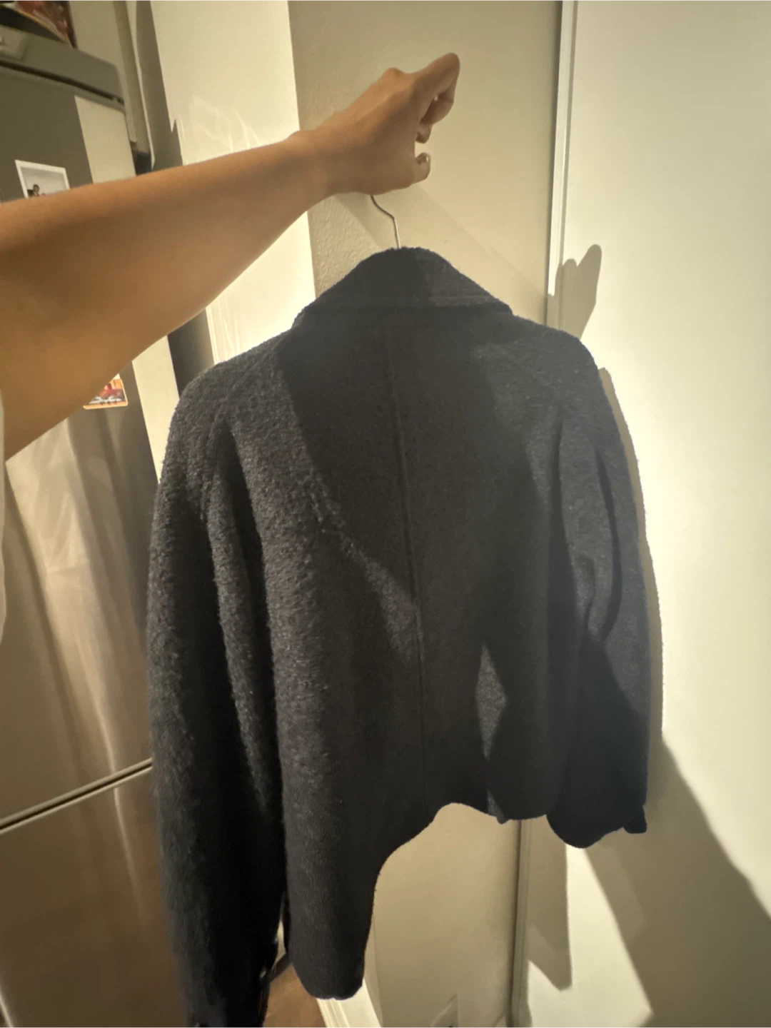 Dynamite Black Wool Blend Peacoat - photo 2