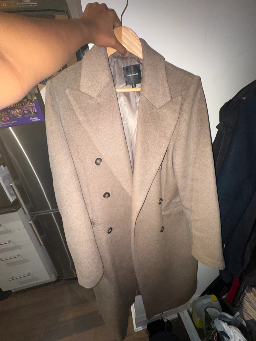 Dynamite Women's Double-Breasted Coat