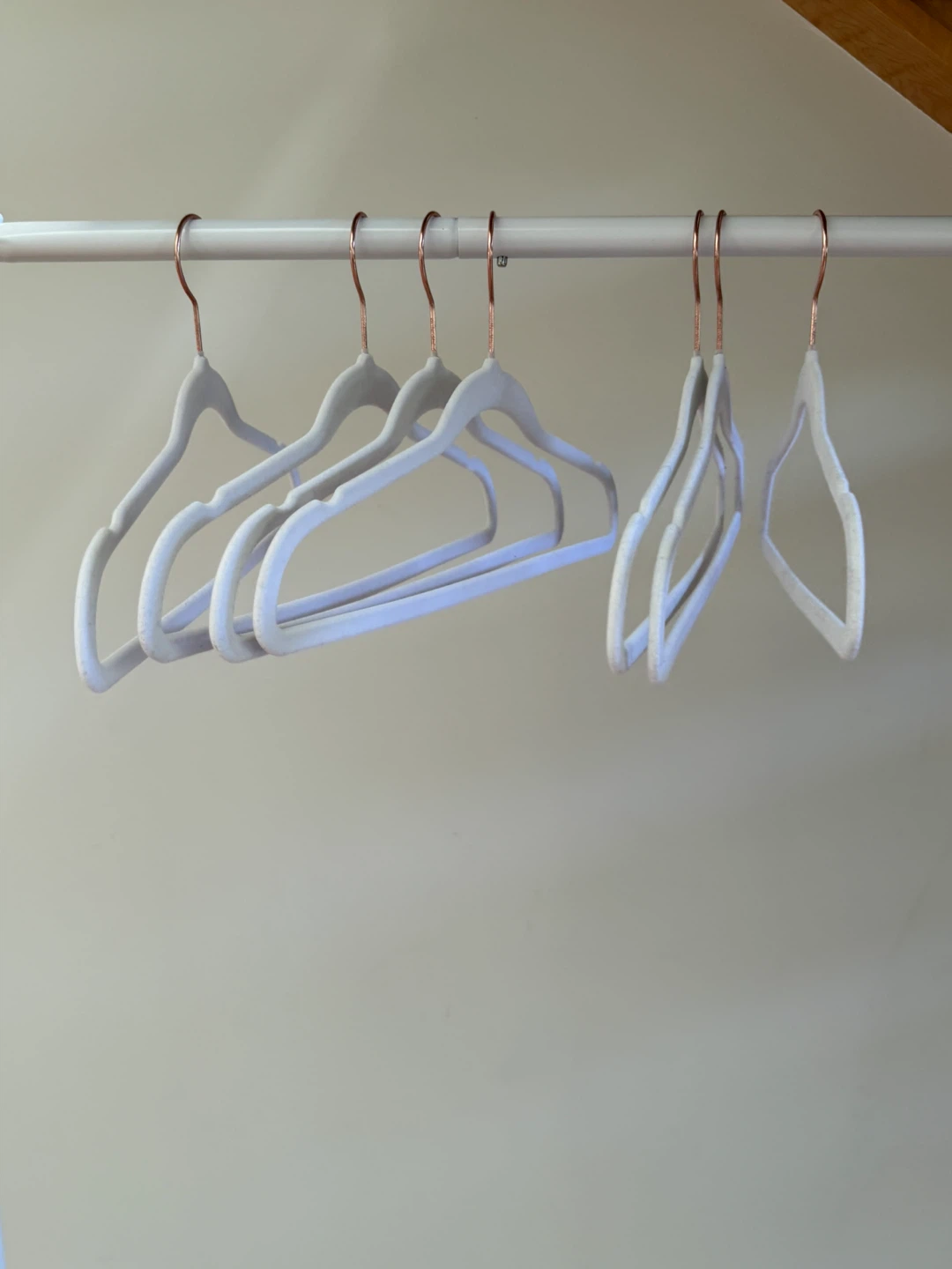 White Rolling Garment Rack with Hangers - photo 2